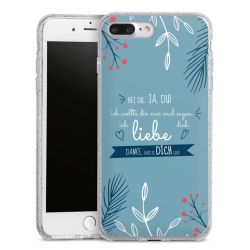 Silikon Glitter Case transparent-silber