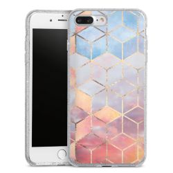 Silicone Glitter Case silver glitter