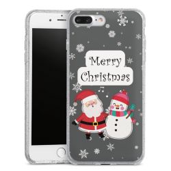 Silicone Glitter Case silver glitter