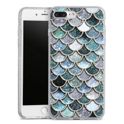 Silicone Glitter Case silver glitter