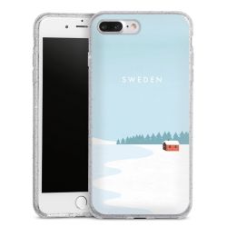 Silikon Glitter Case transparent-silber