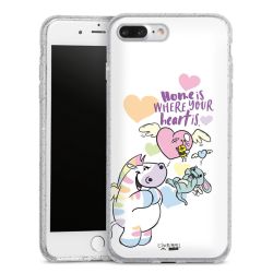 Silikon Glitter Case transparent-silber