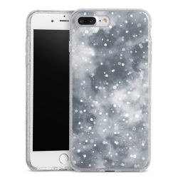 Silicone Glitter Case silver glitter