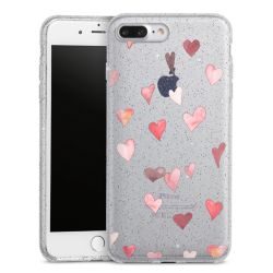 Silicone Glitter Case silver glitter