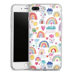 Silicone Glitter Case silver glitter