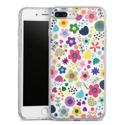 Silicone Glitter Case silver glitter