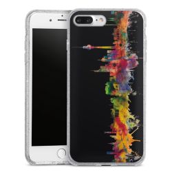 Silicone Glitter Case silver glitter