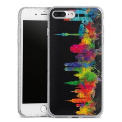 Silicone Glitter Case silver glitter