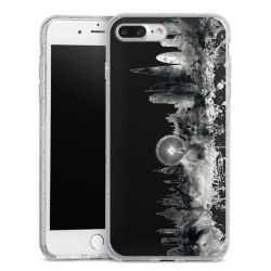 Silicone Glitter Case silver glitter