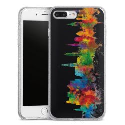 Silicone Glitter Case silver glitter