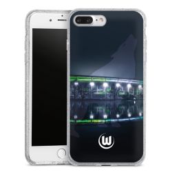 Silikon Glitter Case transparent-silber