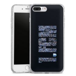 Silikon Glitter Case transparent-silber