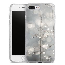 Silicone Glitter Case silver glitter