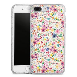 Silicone Glitter Case silver glitter