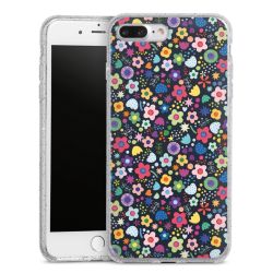 Silicone Glitter Case silver glitter