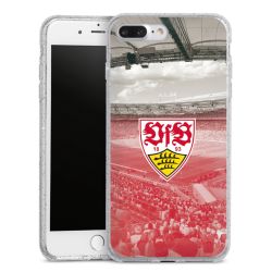 Silikon Glitter Case transparent-silber