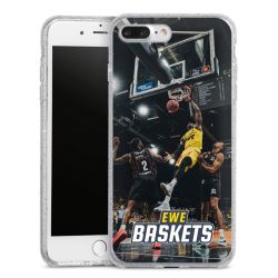 Silikon Glitter Case transparent-silber