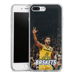 Silikon Glitter Case transparent-silber