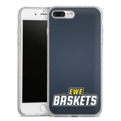 Silikon Glitter Case transparent-silber