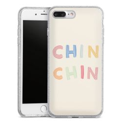 Silicone Glitter Case silver glitter