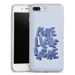 Silicone Glitter Case silver glitter