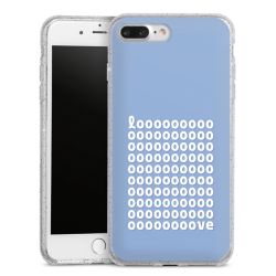 Silicone Glitter Case silver glitter