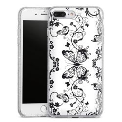 Silicone Glitter Case silver glitter