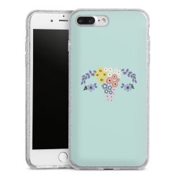 Silicone Glitter Case silver glitter