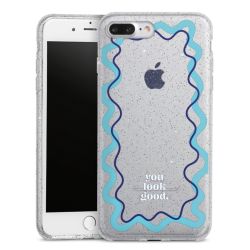 Silicone Glitter Case silver glitter