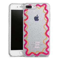 Silicone Glitter Case silver glitter