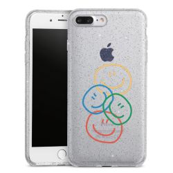 Silicone Glitter Case silver glitter