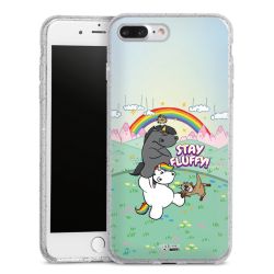 Silikon Glitter Case transparent-silber