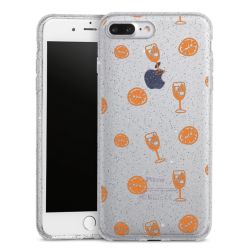 Silikon Glitter Case transparent-silber