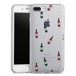 Silikon Glitter Case transparent-silber