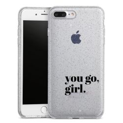 Silikon Glitter Case transparent-silber