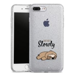 Silikon Glitter Case transparent-silber