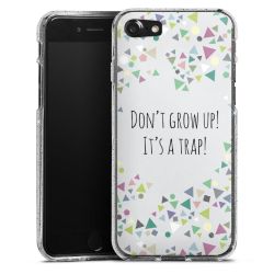 Silicone Glitter Case silver glitter