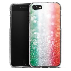 Silicone Glitter Case silver glitter