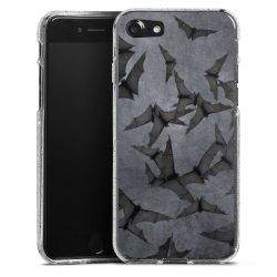 Silikon Glitter Case transparent-silber