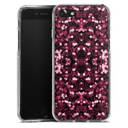 Silicone Glitter Case silver glitter