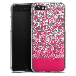 Silicone Glitter Case silver glitter