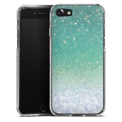 Silicone Glitter Case silver glitter