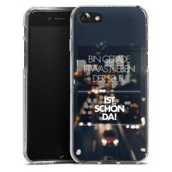 Silikon Glitter Case transparent-silber