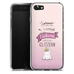 Silikon Glitter Case transparent-silber