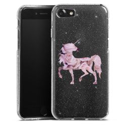 Silicone Glitter Case silver glitter