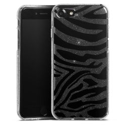 Silicone Glitter Case silver glitter