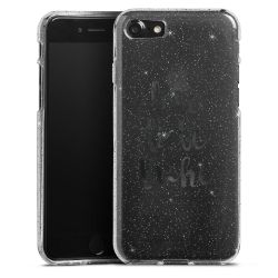 Silikon Glitter Case transparent-silber