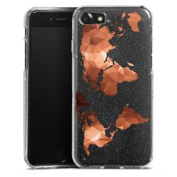 Silikon Glitter Case transparent-silber