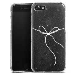 Silicone Glitter Case silver glitter