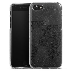 Silikon Glitter Case transparent-silber